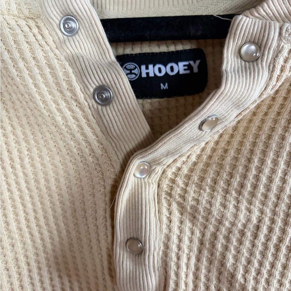 NWOT HOOEY Juniper Henley long Sleeve Thermal | Snap Buttons | M - Picture 8 of 8